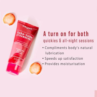 Sirona Glycerine Free Natural Strawberry Lubricant Gel for Men & Women 70 gm - Gels