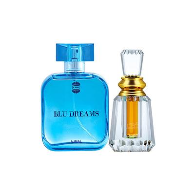 Ajmal Blu Dreams EDP Citurs Fruity Perfume And Oudh Mukhallat Concentrated Perfume Oil Oriental Oudhy 106 ml - Perfumes (Edt/Edp)