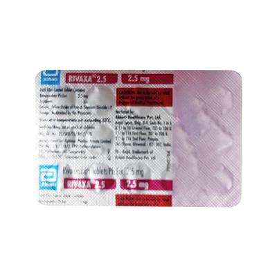 Tab Rivaxa RIVAXA 2.5 Tablet 15's Price, Uses, Side effects, Substitutes | Netmeds