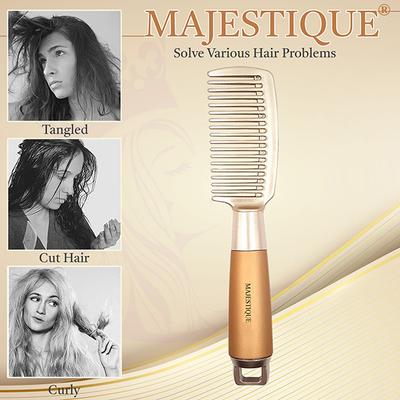 Majestique Extra Wide Tooth Comb, 8 Inch Big Comb for All Hair Types - Golden 1's - Hair Brushes