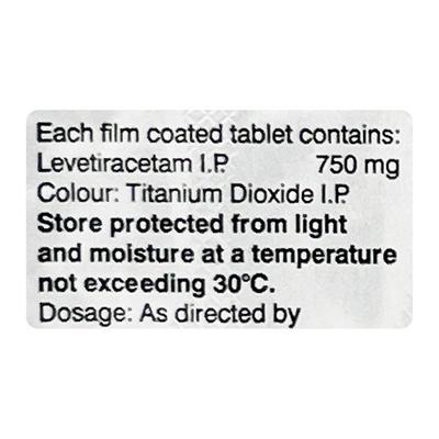Epilive 750mg Tablet 10'S - Epilepsy/Convulsion-Ant