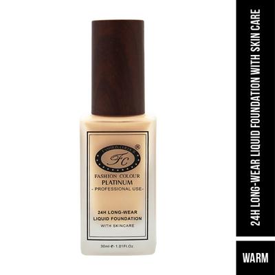 Fashion Colour 24hr Longwear Liquid Foundation With Skin Care, Warm 30 ml - Foundation
