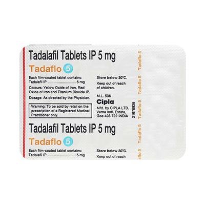 Tadaflo 5mg Tablet 15'S - Impotence/Erectile Dysfunction (Ed)