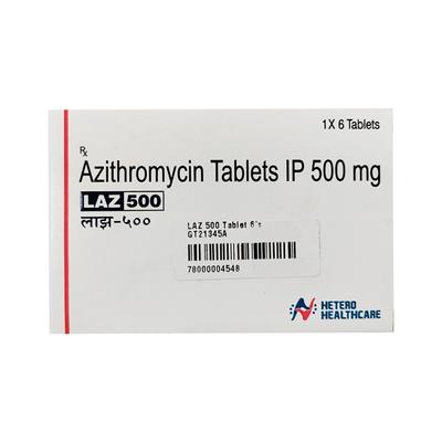 LAZ 500 Tablet 6's - Bacterial Infections-Mac
