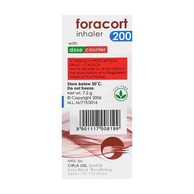 Foracort 200 with Dose Counter 120MD Inhaler 7.2g - Asthma/COPD-Ast