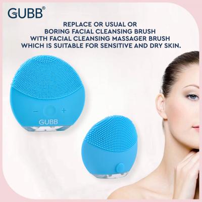 GUBB Facial Cleansing Massager Brush with USB, Silicone Face Scrubber 1's - Massagers