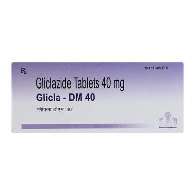 Glicla DM 40mg Tablet 10'S - Diabetes-Ant