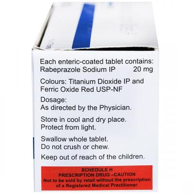 Rabemac 20mg Tablet 10'S - Ulcer/Reflux/Flatulence-Aaa