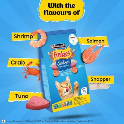 Nestle Purina Friskies Seafood Sensations Cat Food 1 kg - Petfood
