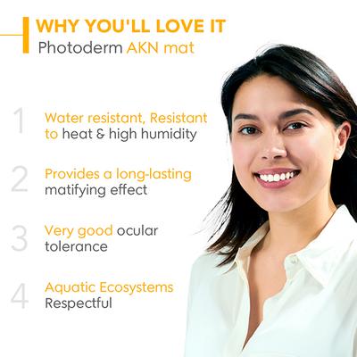 Bioderma Photoderm AKN Mat SPF 30 PA+++ Sunscreen for Oily & Acne-Prone Skin, In Vivo Tested 40 ml - Face Sunscreen