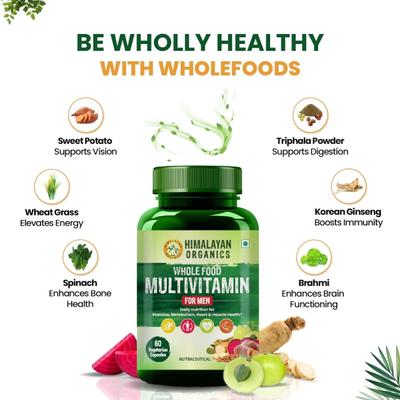 Himalayan Organics Whole Food Multivitamin Vegetarian Capsule - Men 60's - Multi-Vitamins