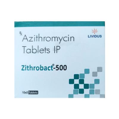 ZITHROBACT 500 Tablet 5's - Bacterial Infections-Mac