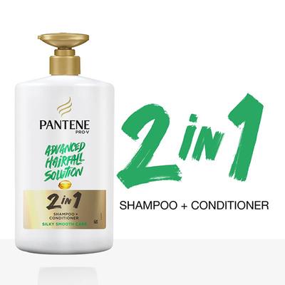 Pantene Advanced Hairfall Solution 2in1 Anti-Hairfall Silky Smooth Shampoo & Conditioner 650 gm - Shampoos