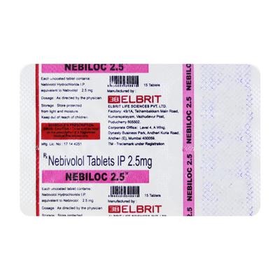 NEBILOC 2.5mg Tablet 15's - Hypertension-Bet