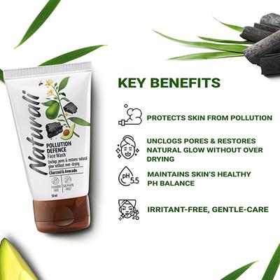 Naturali Pollution Defence Face Wash 50 ml - Face Washes