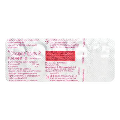 CLOZABEST 100 Tablet 10's - Schizophrenia-Aps