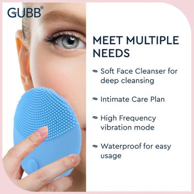 GUBB Facial Cleansing Massager Brush with USB, Silicone Face Scrubber 1's - Massagers