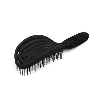 NuWay 4HAIR U.S. Patented Detangler Hair Brush for Men & Women - Iron Black - Detangling DoubleC 1s 1's - Hair Brushes