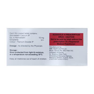 LIPITAB 10 Tablet 15's - High Cholesterol-Dys