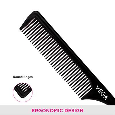 Vega Tail Hair Comb, for Women, Red (VC21272) 2's - Hair Combs