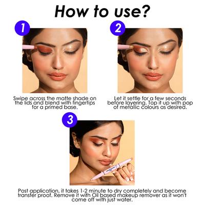 Blue Heaven Swipe and Shimmer Extreme Hold Eyeshadow Stick - Smoky Night Jade 2.2 gm - Eyeshadow, Bases & Primers