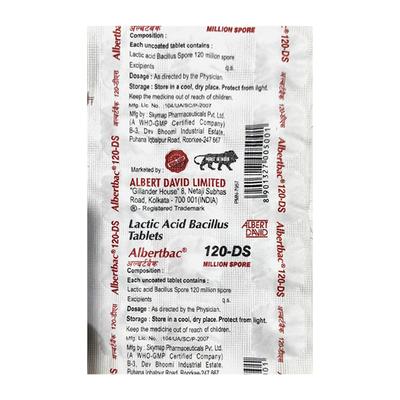 ALBERTBAC 120 DS Tablet 15's - Diarrhoea-Ant