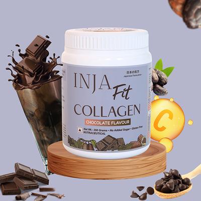 INJA Fit Marine Collagen Powder - Chocolate Flavour 250 g - Hair & Skin
