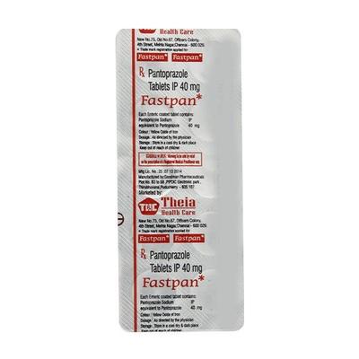 Fastpan 40mg Tablet 10'S - Ulcer/Reflux/Flatulence-Aaa