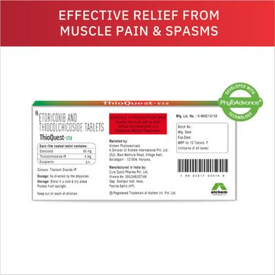 Thioquest ET 4mg Tablet 10'S - Muscle Cramps/Spasticity-Mus