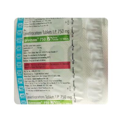 LEVESAM EAZY GLIDE 750 Tablet 15's - Epilepsy/Convulsion-Ant