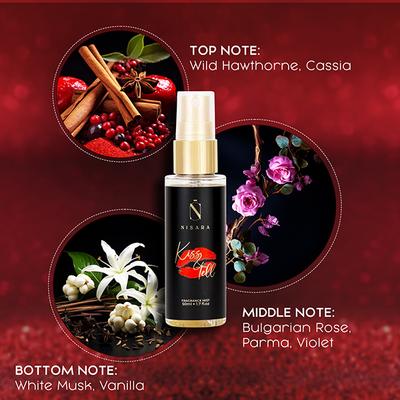 Nisara Long Lasting Fragrance Body Mist Spray Perfume Gift Set For Women 50ml each 4's - Body Mist/Spray