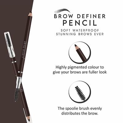 Swiss Beauty Eyebrow Definer Pencil With Spoolie, Shade - Chestnut 1.5 gm - Eyebrow Pencils & Enhancers