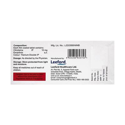 CILNIFORD 10 Tablet 10's - Hypertension-Cal
