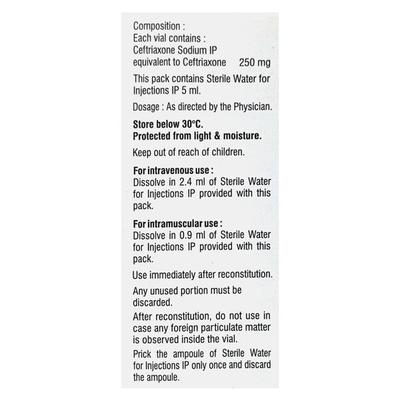 C Tri 250mg Injection 1's - Bacterial Infections-Cep