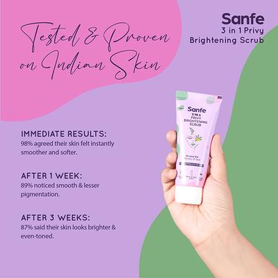 Sanfe 3 in 1 Brightening Scrub 50 gm - Scrubs & Exfoliants
