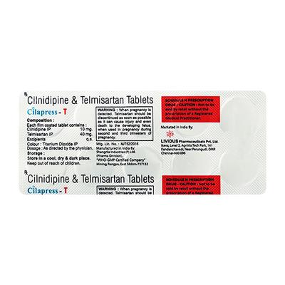 CILAPRESS T Tablet 10's - Hypertension-Ana