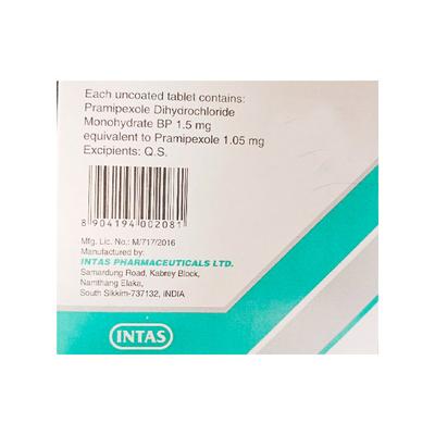 Pramirol 1.5mg Tablet 10'S - Parkinsonism-Apd