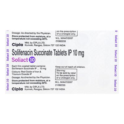 Soliact 10mg Tablet 15'S - Bladder And Prostate Disorders-Dru