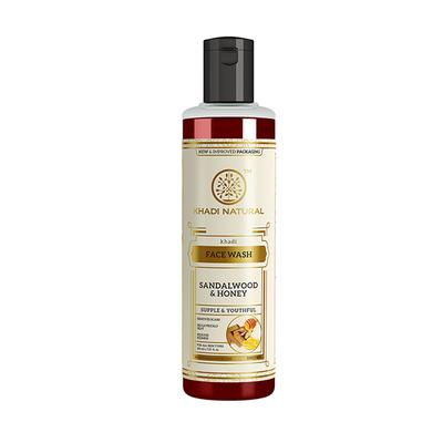 KHADI NATURAL SANDALWOOD & HONEY FACE WASH 210 ml - Face Washes