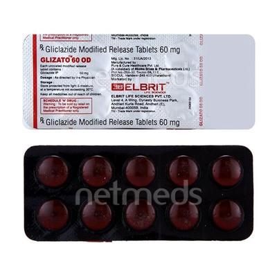 Glizato OD 60mg Tablet 10'S - Diabetes-Ant