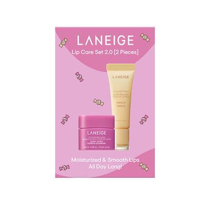 Laneige Lip Care Set 2.0 Sweet Candy Mini Lip Mask + Vanilla Lip Glowy Balm 1's - Lip Balms