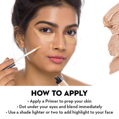 SUGAR Cosmetics Magic Wand Waterproof Concealer - 45 Con Panna (Medium Beige Golden Undertone) 8.4 gm - Concealer