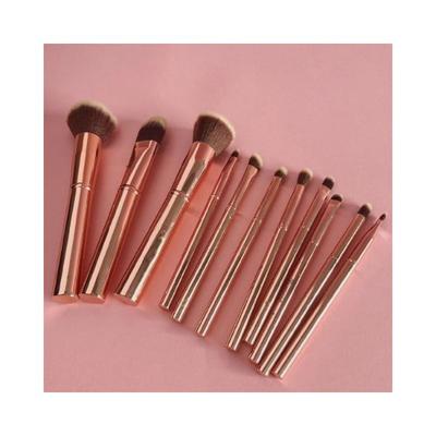 bh cosmetics Metal Rose 11 Piece Brush Set With Cosmetic Bag 1's - Lens Solution & Accessories
