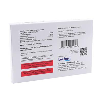 DAPAFORD GM 2 FORTE Tablet 10's - Diabetes-Ant