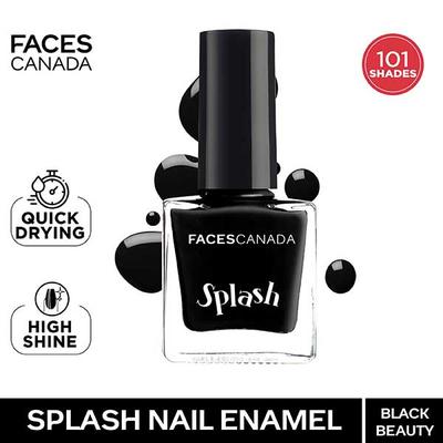 Faces Canada Splash Nail Combo - White O White + Black Beauty 2's - Nail Polish