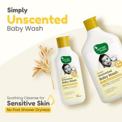 Mother Sparsh Simply Unscented Baby Wash 400 ml - Baby Body Wash