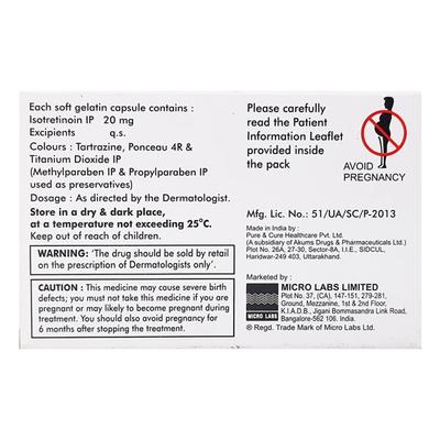 Isotane 20mg Capsule 10'S - Acne-Acn