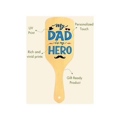 Allure Personalised Paddle Hair Brush Superhero Dad Print 1's - Hair Brushes