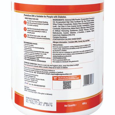 PentaSure DM Diabetes Care Powder - Vanilla Flavour 400 g - Diabetes (Fitness)