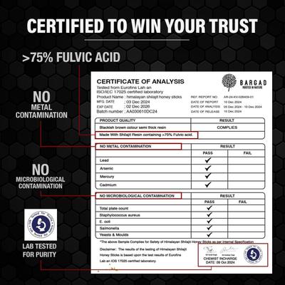 Bargad Himalayan Shilajit Honey Sticks - Classic Flavour 30's - Speciality Medicines